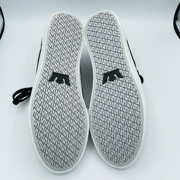 Supra Shoes Mens 10 Black & White Suede Leather MMVI Kensington Skate Sneakers - Picture 9 of 13